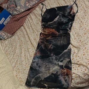 Source Unknown Backless Multicolor Dress